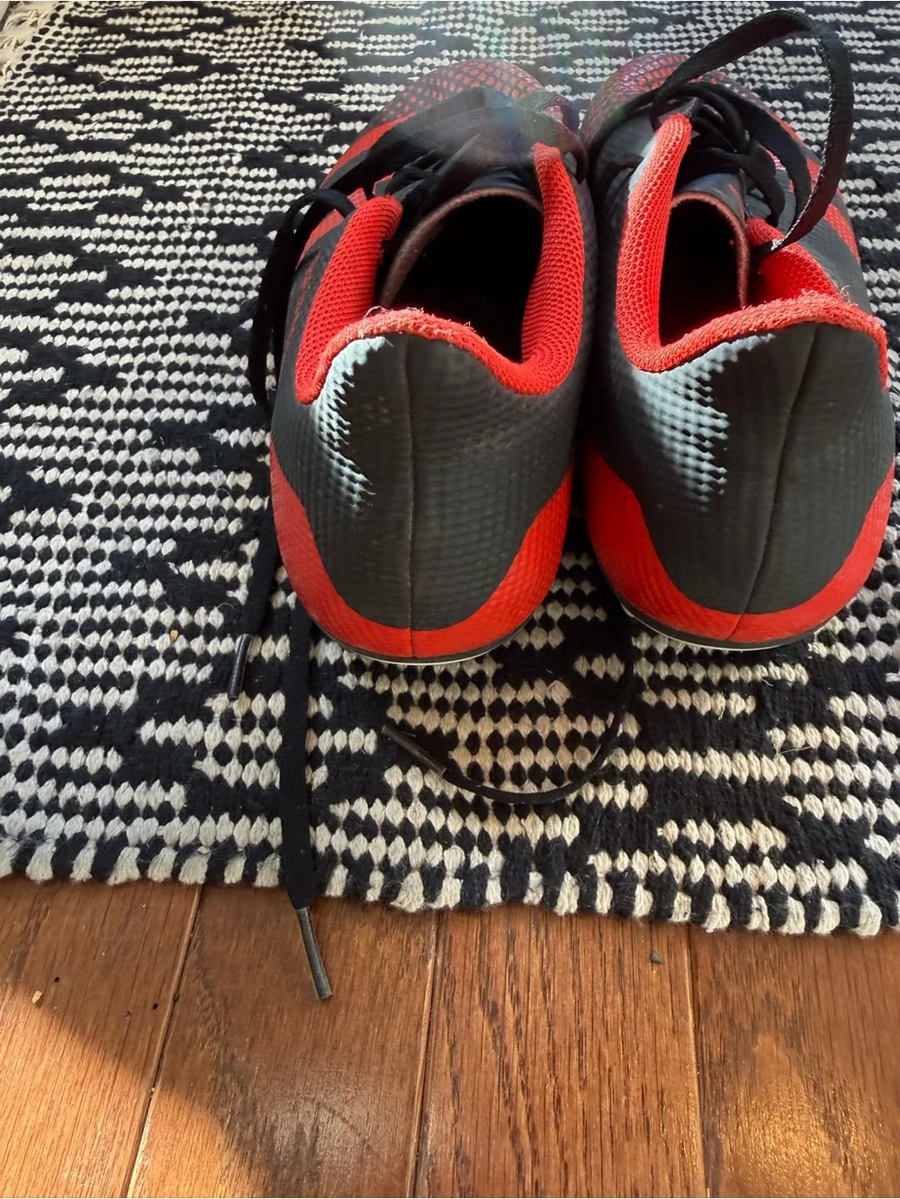 adidas predator Men’s Black and Red Athletic Soccer Shoes